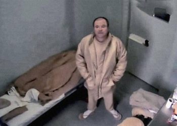 Joaquín “El Chapo” Guzmán en su celda de prisión en Estados Unidos.