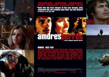 Póster original y escenas icónicas de la película Amores Perros, dirigida por Alejandro González Iñárritu, en el marco de su reestreno por su 25 aniversario.