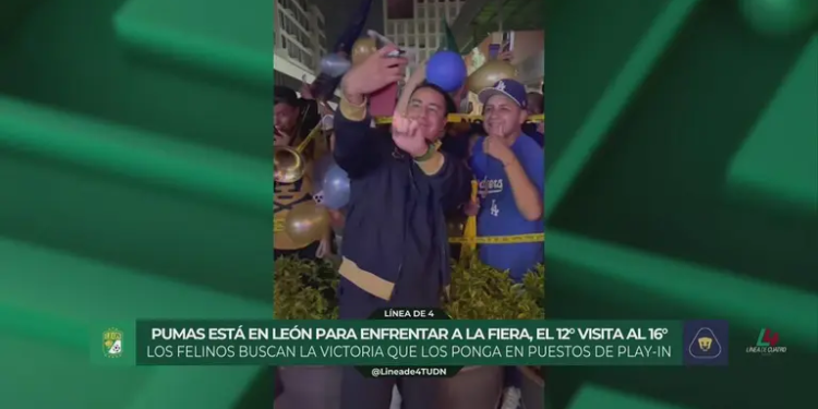 Afición apoya a Pumas en León: Serenata universitaria y respaldo total en clave Apertura 2025