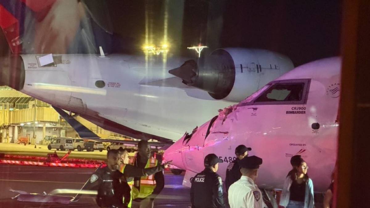Asi ocurrio el choque en el aeropuerto LaGuardia