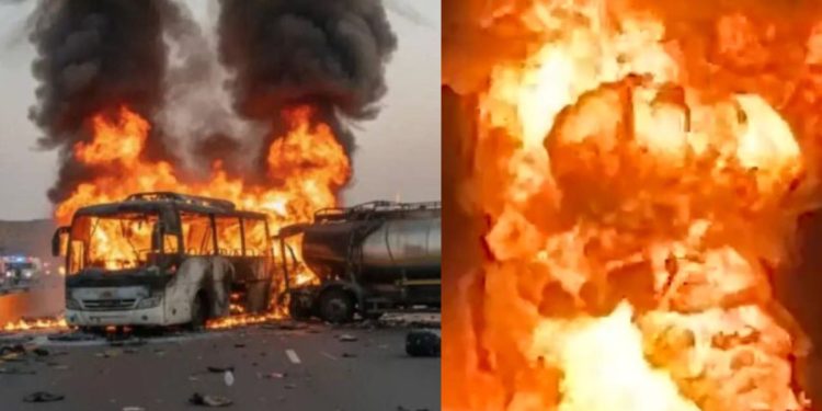 Autobús de peregrinos se estrella contra una pipa de gasolina: Hay 45 muertos