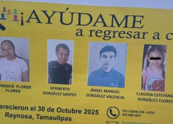 Encuentran muerta a familia desaparecida en Reynosa, Tamaulipas