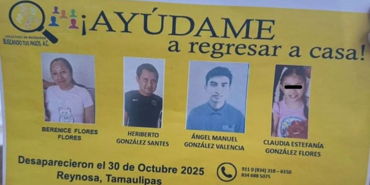 Encuentran muerta a familia desaparecida en Reynosa, Tamaulipas