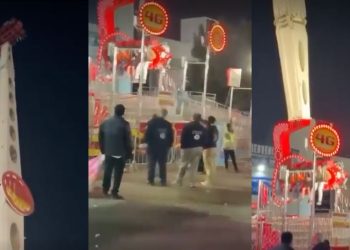 Falla juego mecánico y 13 jóvenes quedan atrapados en Feria de Querétaro