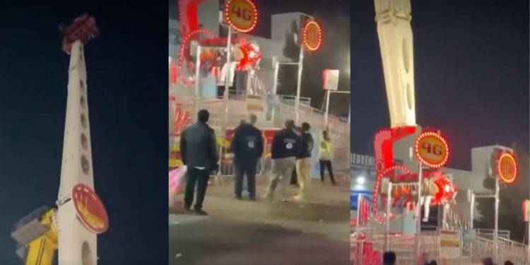 Falla juego mecánico y 13 jóvenes quedan atrapados en Feria de Querétaro