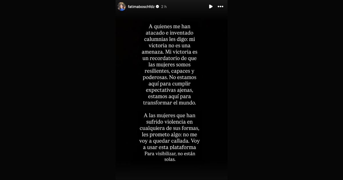 Fátima Bosch estalla en redes sociales: “No pediré permiso para brillar”