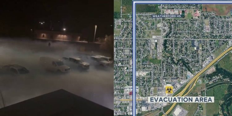 Fuga de gas toxico en Oklahoma provoca evacuacion masiva y deja decenas de hospitalizados