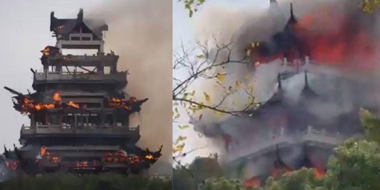 Incendio en templo Yongqing de China se pierde un monumento de 1500 años dedicado al dios de la sabiduria