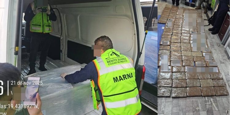 MARINA desmantela red de narcotrafico dentro del AICM
