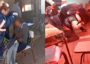 Mamá irrumpe en secundaria y golpea brutalmente a alumna con una cadena en Junín, Argentina