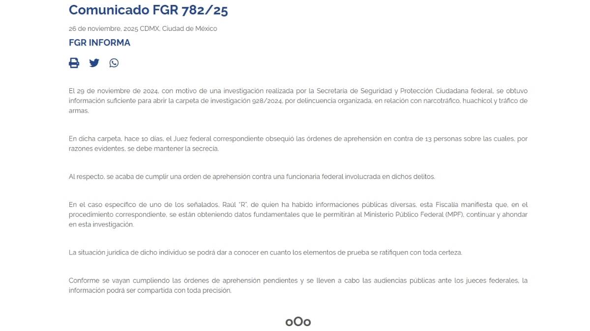 Sobornos dentro de la FGR