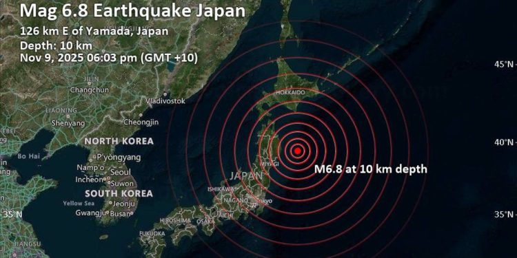 Tsunamis golpean a Japón tras sismo magnitud 6.9