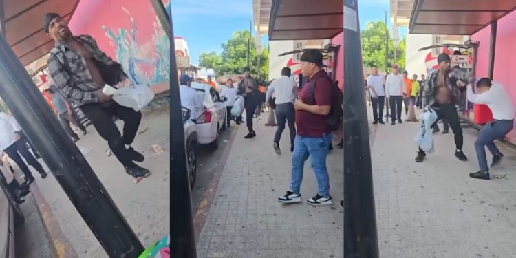 Turista y taxista de Playa del Carmen se agarran a golpes en la 5ta Avenida