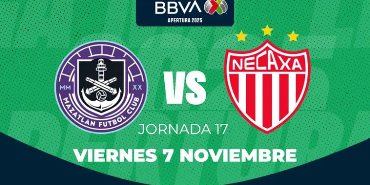 Mazatlán vs Necaxa horario y dónde ver: último duelo Jornada 17 Liga MX Apertura 2025 en vivo