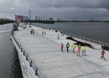 Puente Nichupté supera el 90% de avance