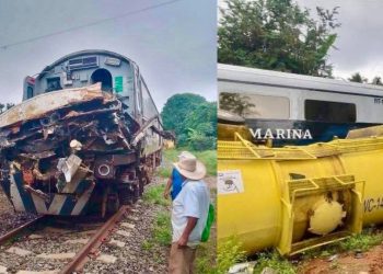 Accidente del Tren Interoceanico en Chiapas trailer se impacta y deja daños materiales