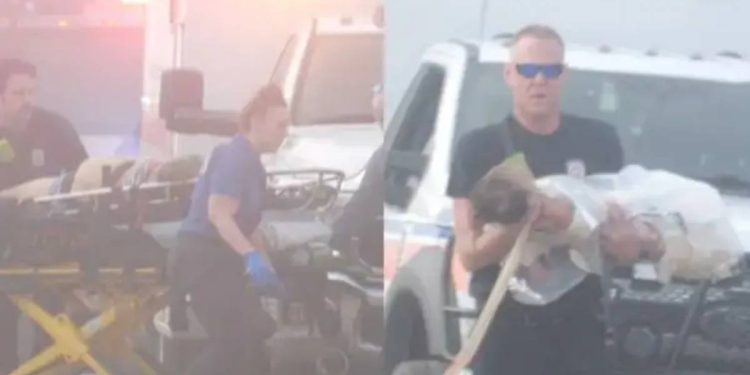 Avion de la Marina en Galveston se desploma durante mision meedica hay cinco muertos