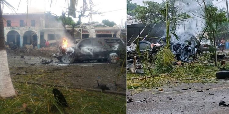 Carro bomba en Michoacan deja 3 muertos y mas de 6 heridos en Coahuayana