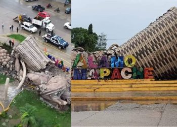 Colapsa El Colotero en alamo Veracruz lluvias destruyen el monumento simbolo de la capital de la naranja