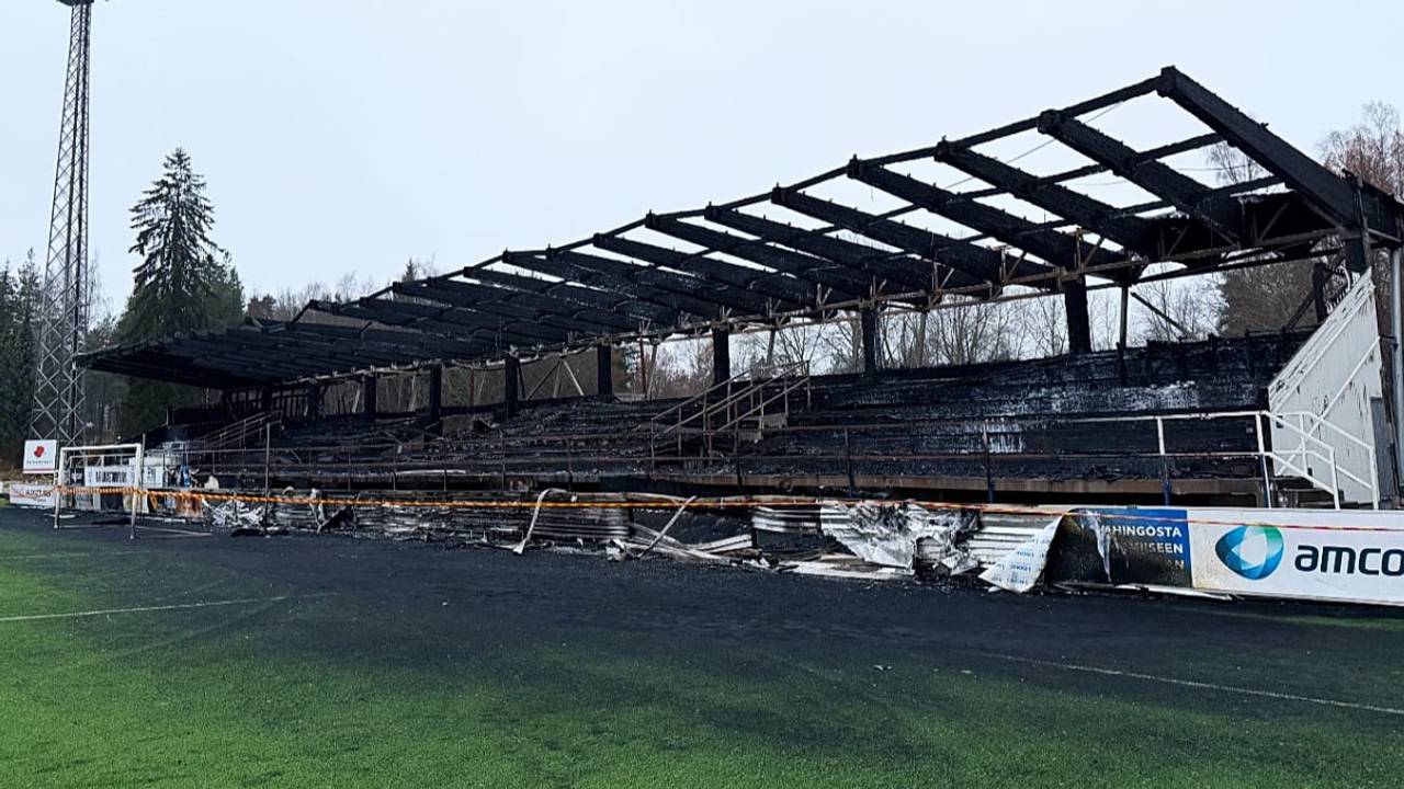 Como inicio el incendio en el estadio de Finlandia