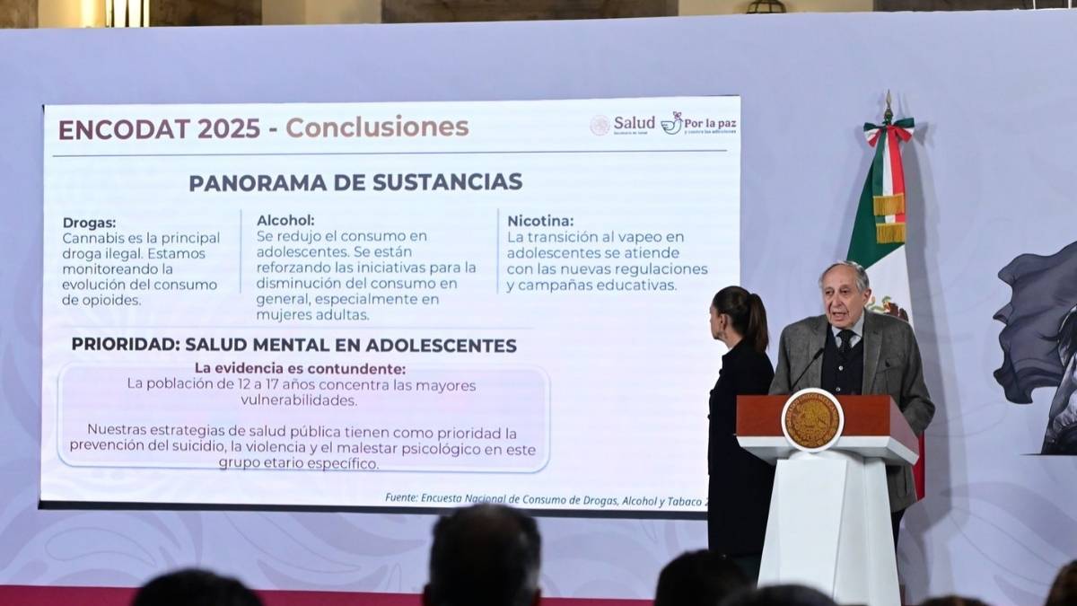 Consumo de drogas ilegales sube en adultos baja en adolescentes