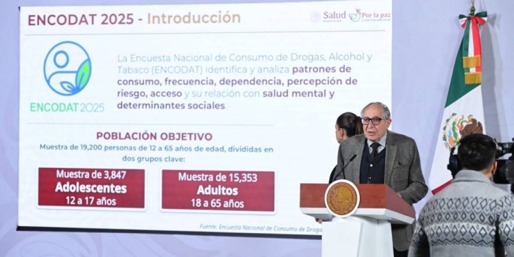 ENCODAT 2025 aumenta consumo de drogas en adultos y alerta por salud mental en adolescentes