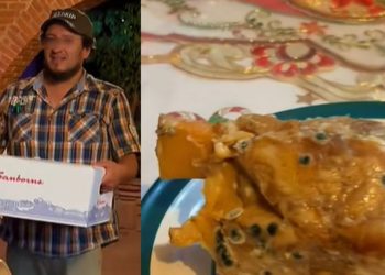 Familia compró su cena de Navidad en Sanborns y recibió un chamorro congelado y con moho