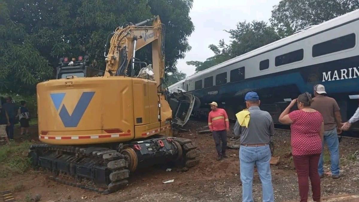 Paso ferroviario cerrado temporalmente por el accidente del Tren Interoceanico en Chiapas