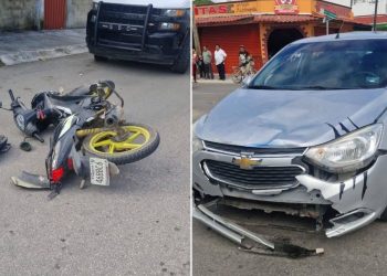 Grave accidente vial en Chetumal deja a motociclista lesionado