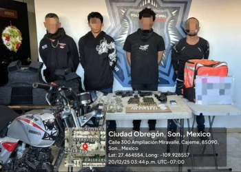 Marina detiene Cajeme Sonora: 4 capturados