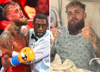 Jake Paul tras sufrir lesiones en su pelea contra Joshua.
