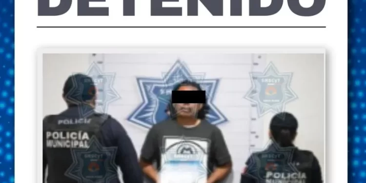 Detienen a hombre por amenazar con arma blanca a mujer en Cancún