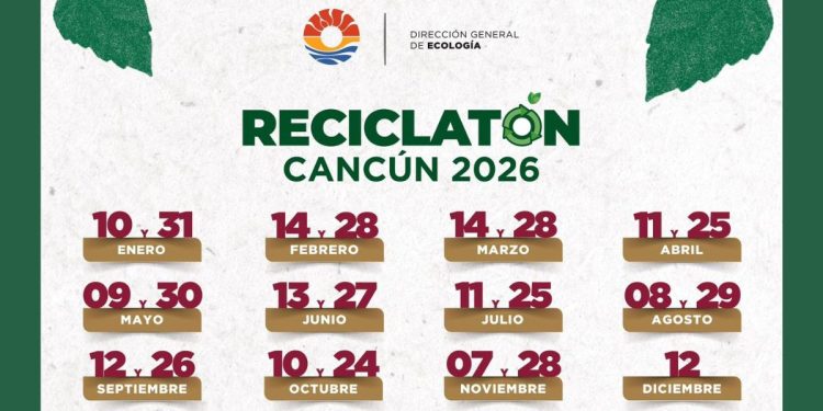 Ayuntamiento de Benito Juárez anuncia calendario del “Reciclatón Cancún 2026”