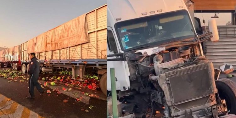 Choque en la caseta de Tepotzotlan provoca caos en la autopista Mexico Queretaro