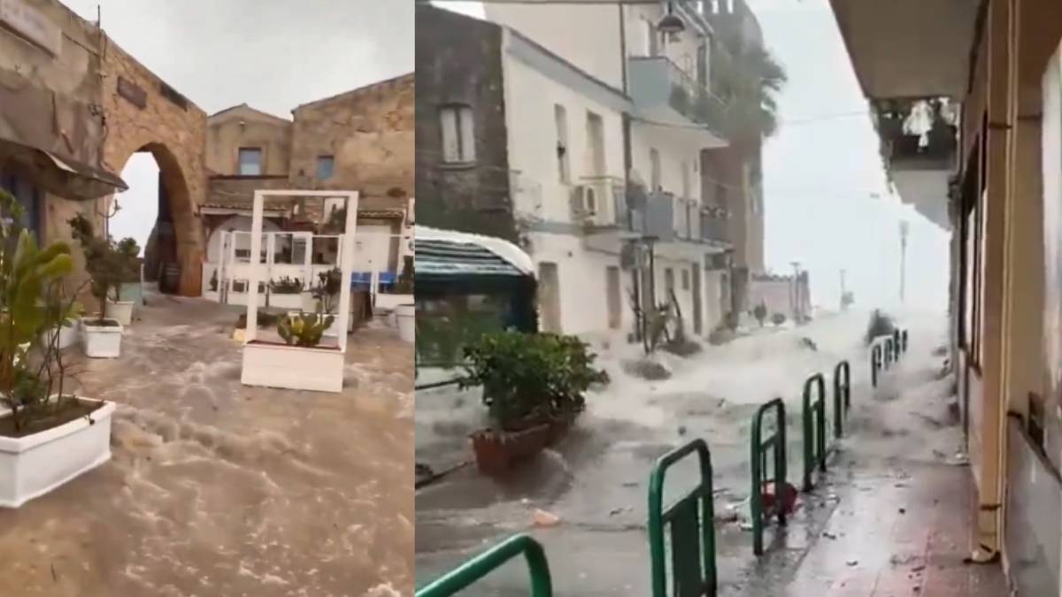 Ciclon Harry en Italia deja lluvias torrenciales y vientos huracanados