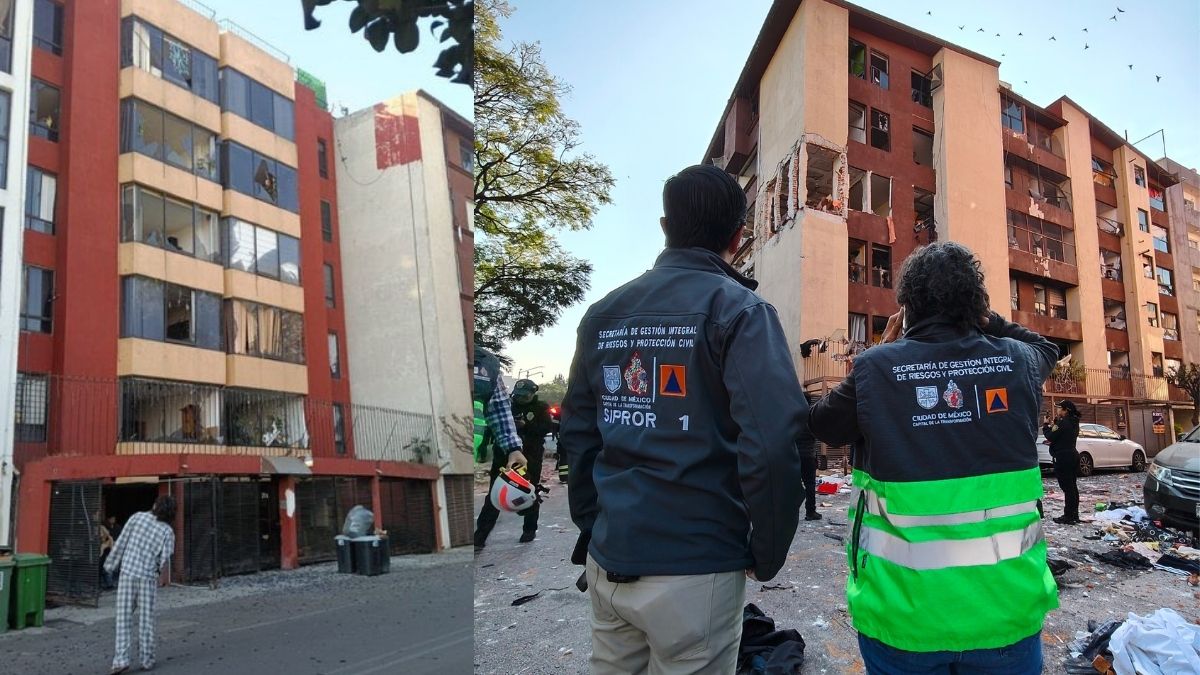 Daños estructurales en departamentos tras explosion en Coyoacan 