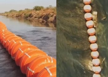 EEUUrefuerza la frontera con un muro flotante en el Rio Bravo