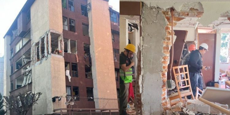 Explosion en Coyoacan deja 5 heridos y severos daños estructurales en Paseos de Taxqueña