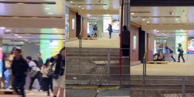 Hombre apuñala a visitantes dentro de un Centro Comercial en Hong Kong