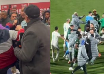 Periodistas y futbolistas terminan a los golpes en la Copa Africana