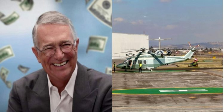 Ricardo Salinas Pliego presume nuevo helicóptero Leonardo AW139