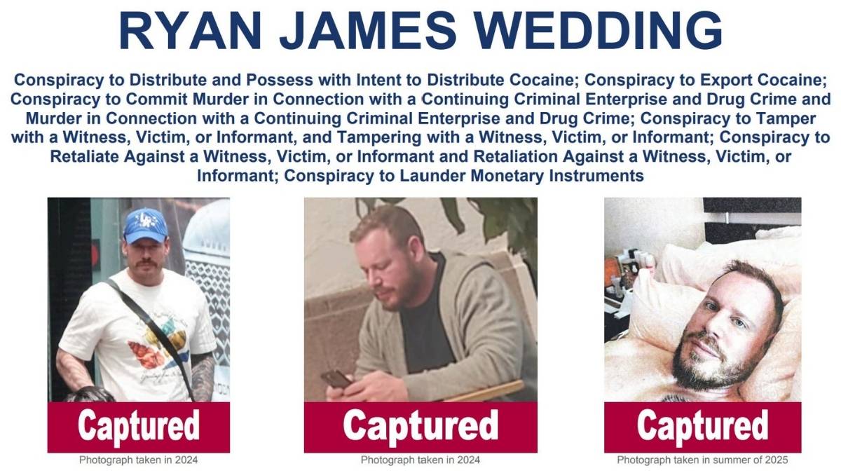 Ryan Wedding se entrego de forma voluntaria