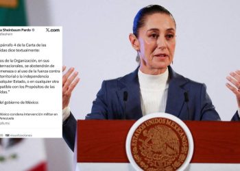 Sheinbaum condena ataque de Estados Unidos a Venezuela y llama a respetar el derecho internacional