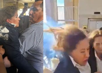 VIDEO Lanzan explosivo contra diputada en Honduras
