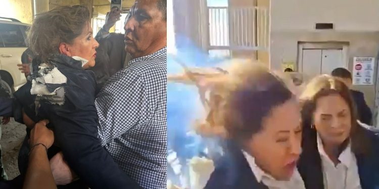 VIDEO Lanzan explosivo contra diputada en Honduras