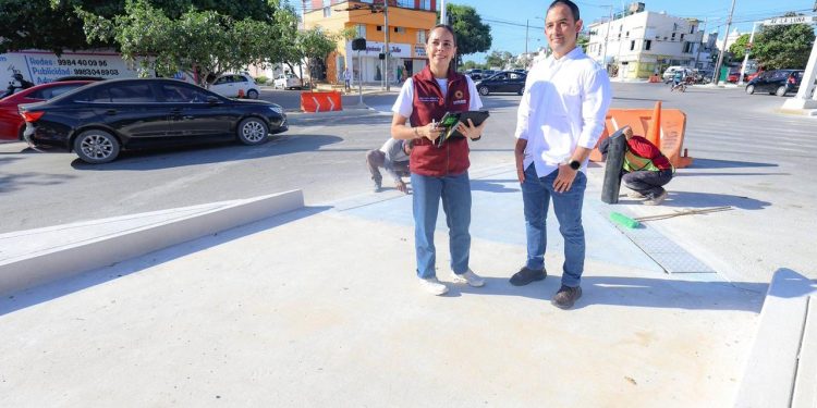 Ana Paty Peralta realizó un recorrido de supervisión de la obra de Modernización de la Red de Semáforos 2025