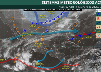 Pronóstico del clima Quintana Roo 14 enero 2026