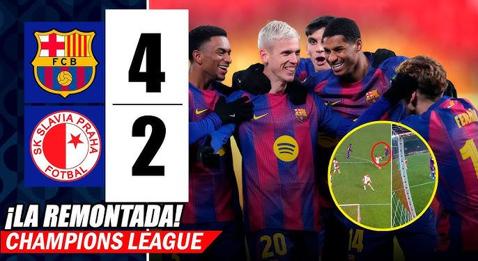 Barcelona vence al Slavia Praga en la Champions League