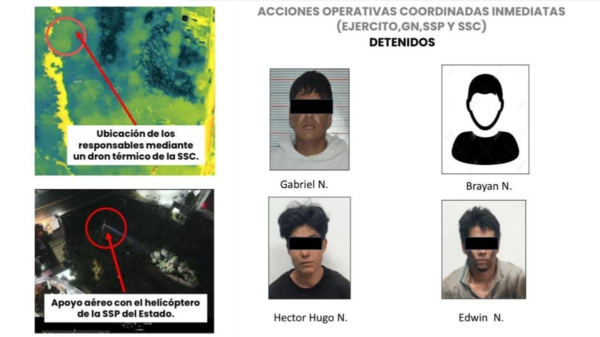 Cuatro detenidos por la balacera en Sala de Despecho Puebla