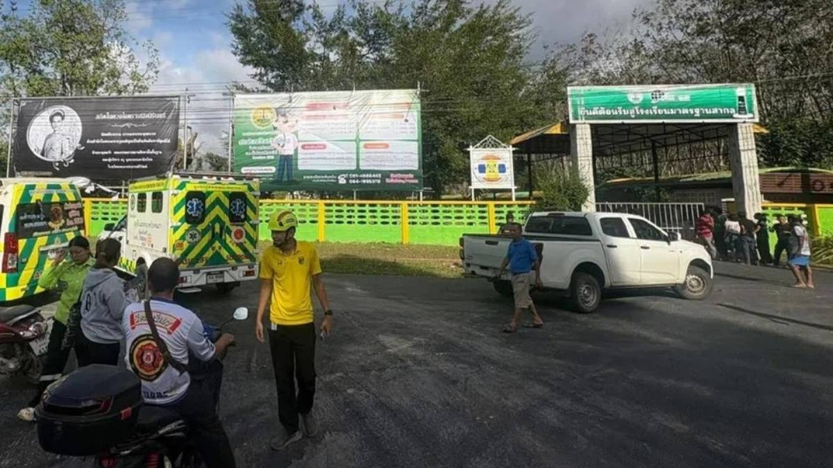 Disparos y retencion de estudiantes como rehenes en escuela de Tailandia